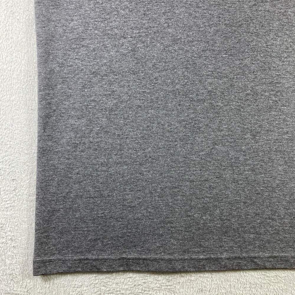 Adidas Shirt Adult Large Dark Gray Logo Sports Workout Casual Comfort SS - Picture 4 of 12